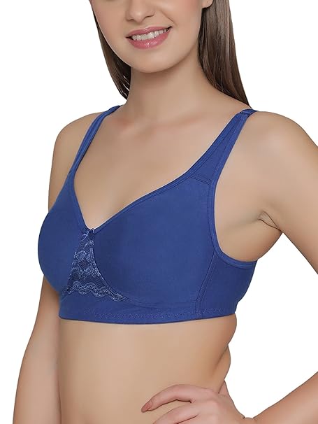 Clovia Women’s Cotton Padded Wire-Free Full-Coverage Bra – Soft Everyday Support